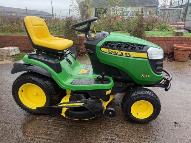 Used John Deere X166 Groundcare Machinery, compact tractors and ride mowers near me.